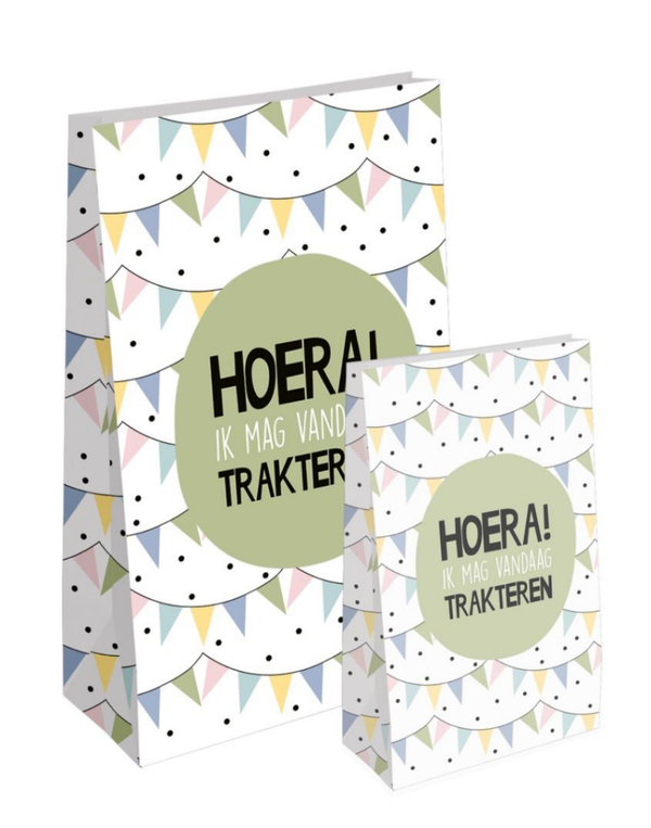 Blokzak - Hoera ik mag vandaag trakteren - 14x26x8