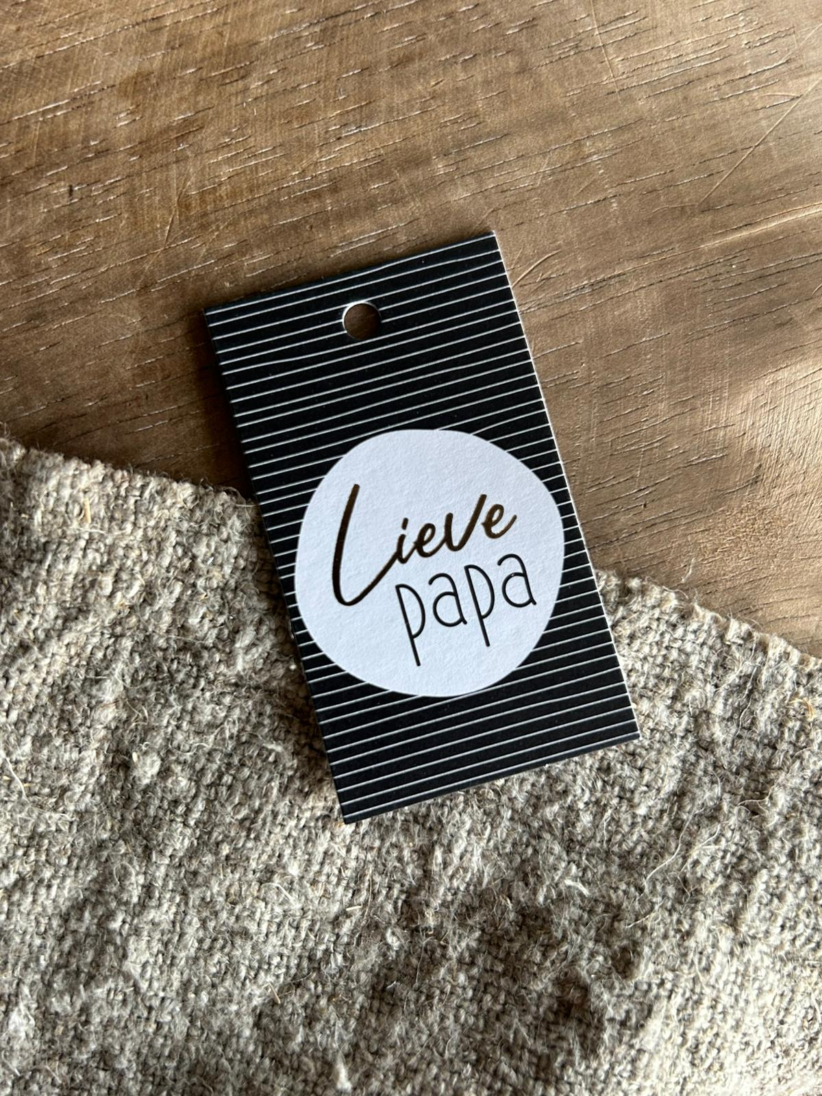Cadeaulabel - Lieve papa - 40x70mm