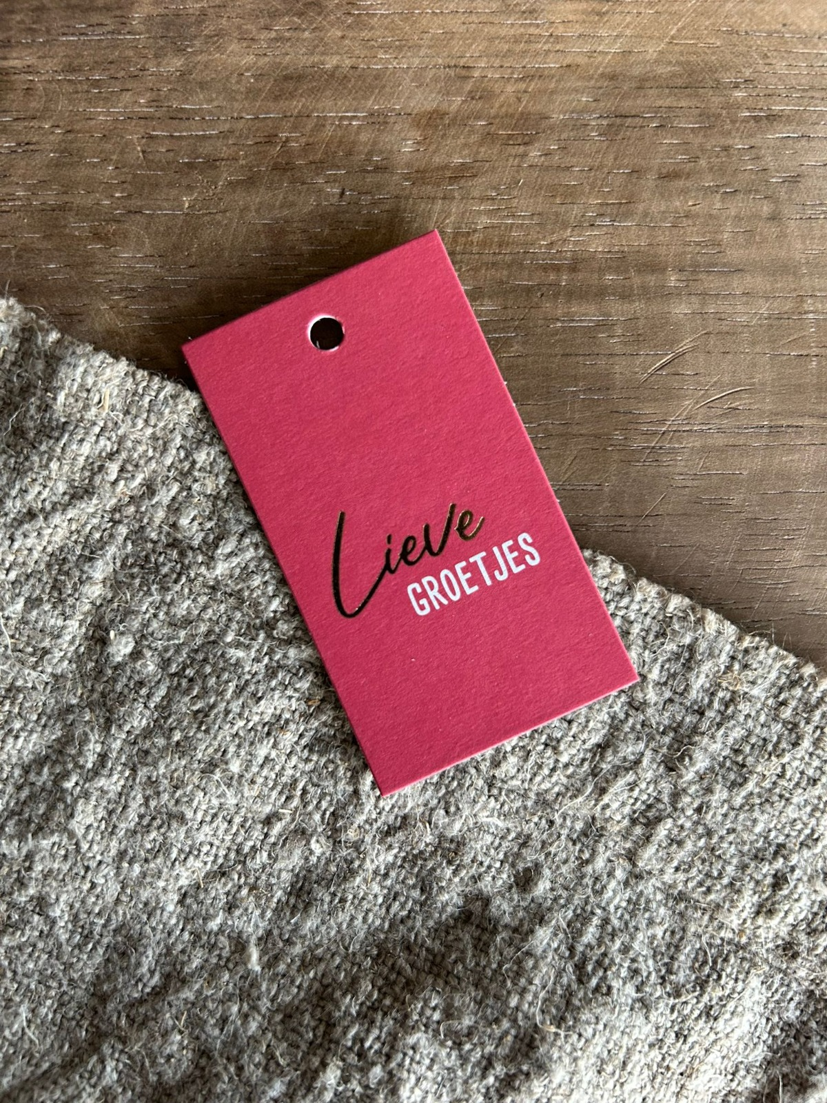Cadeaulabel - Lieve groetjes - 40x70mm