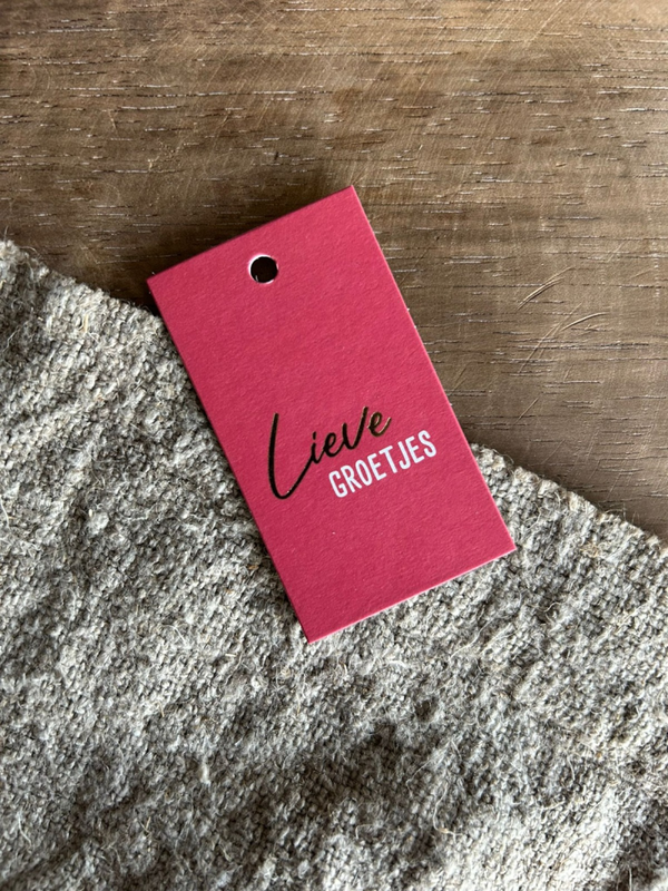 Cadeaulabel - Lieve groetjes - 40x70mm