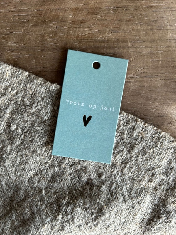 Cadeaulabel - Trots op jou - 40x70mm
