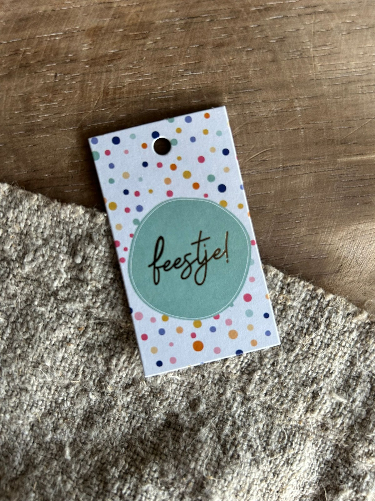 Cadeaulabel - Feestje - 40x70mm