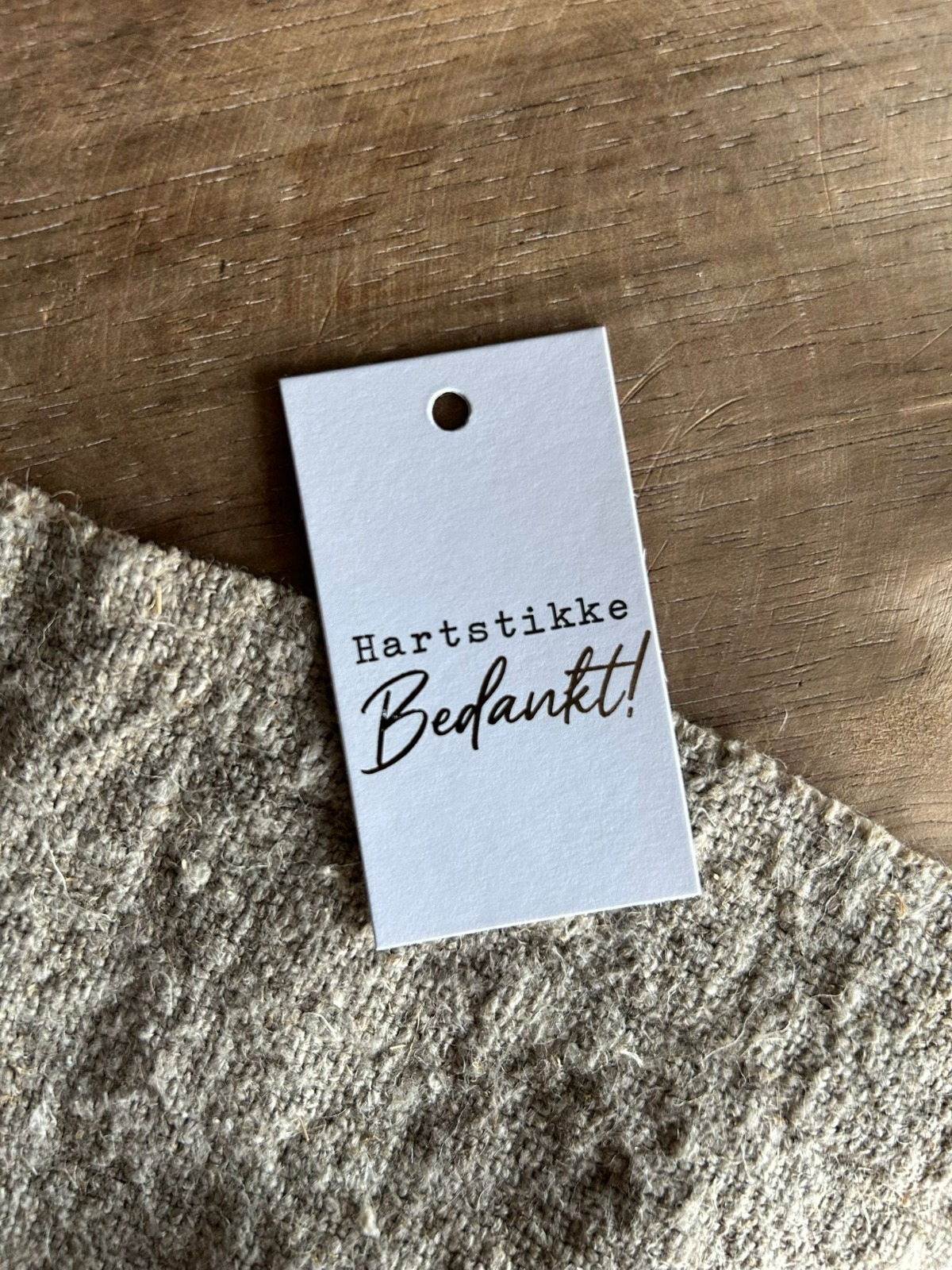 Cadeaulabel - Harstikke bedankt - 40x70mm