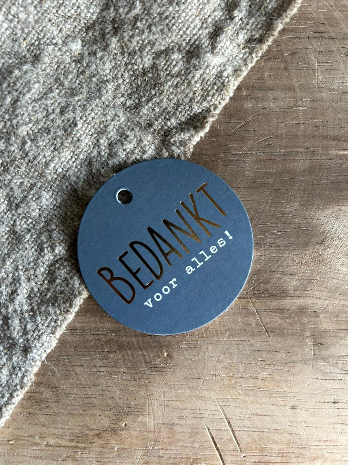 Cadeaulabel - Bedankt voor alles - D60mm