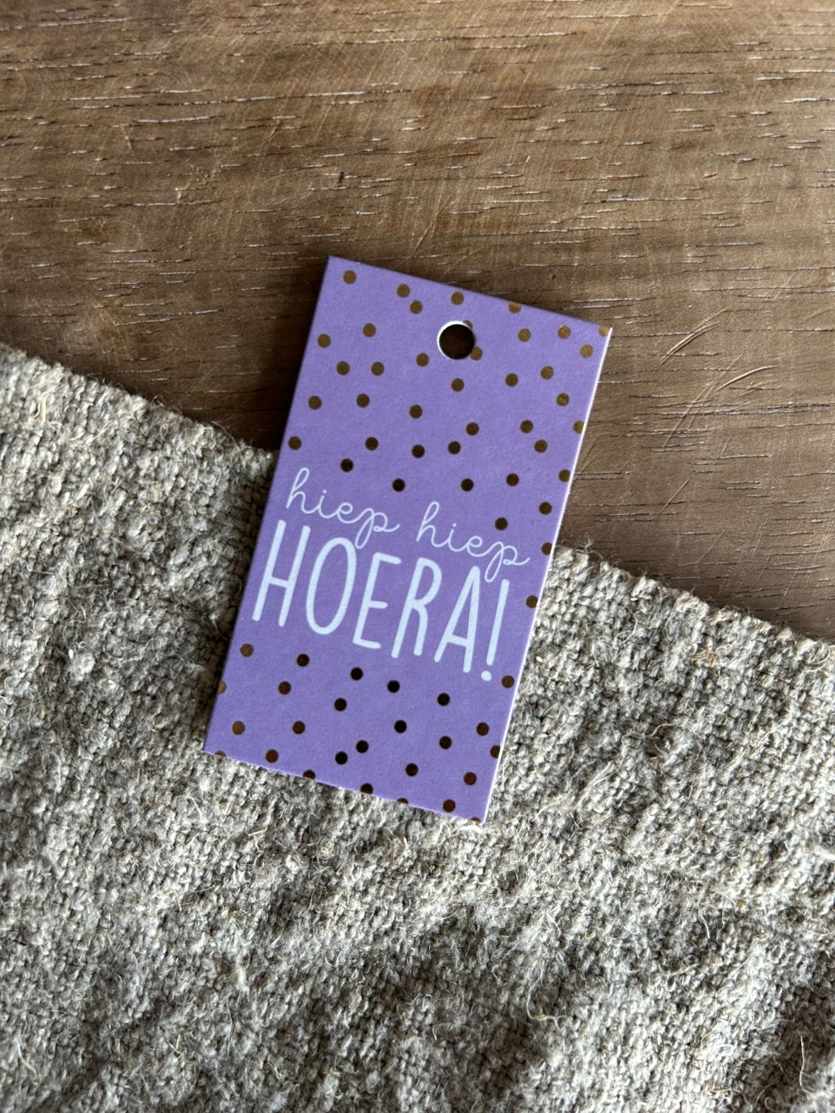 Cadeaulabel - Hiep Hiep Hoera - 40x70mm