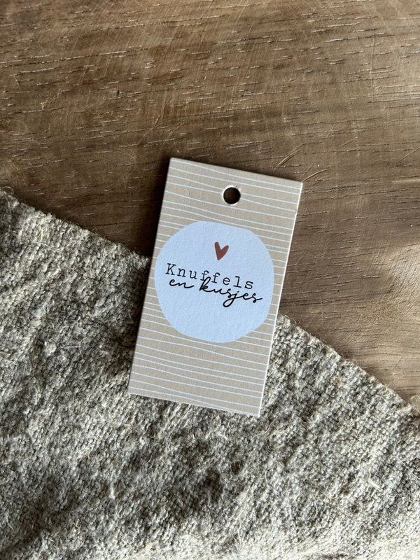 Cadeaulabel - Knuffels en kusjes - 40x70mm