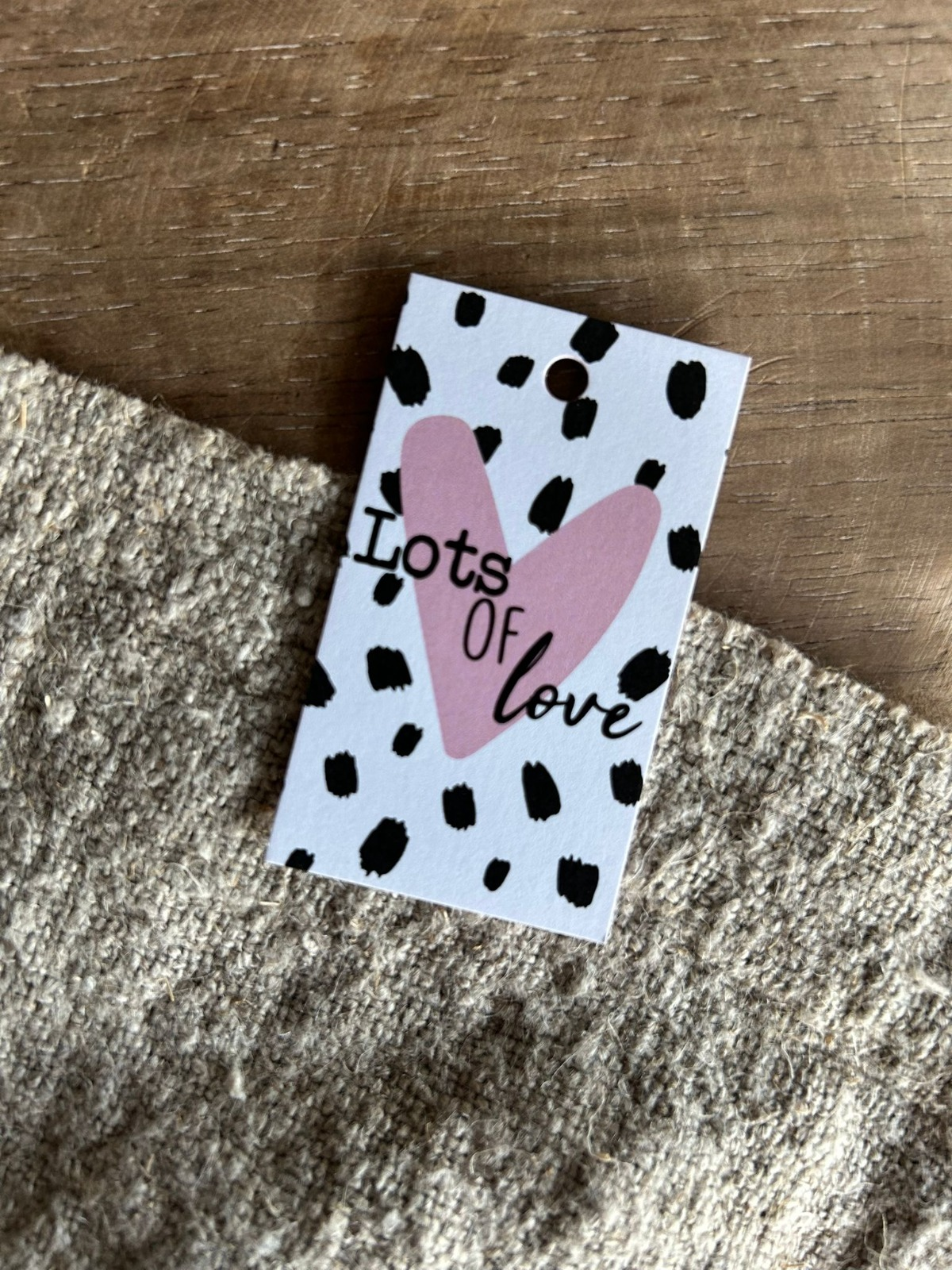 Cadeaulabel - Lots of Love - 40x70mm