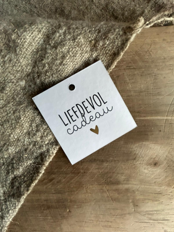Cadeaulabel - Liefdevol Cadeau - 60x60mm