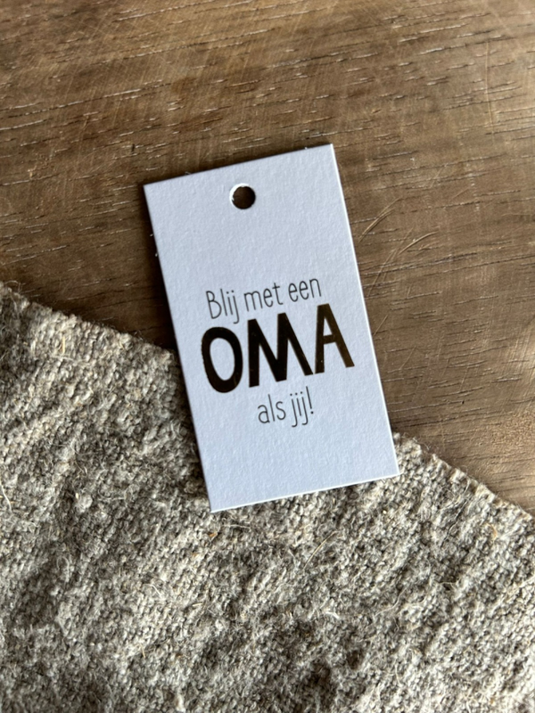 Cadeaulabel - Blij met een Oma als jij - 40x70mm