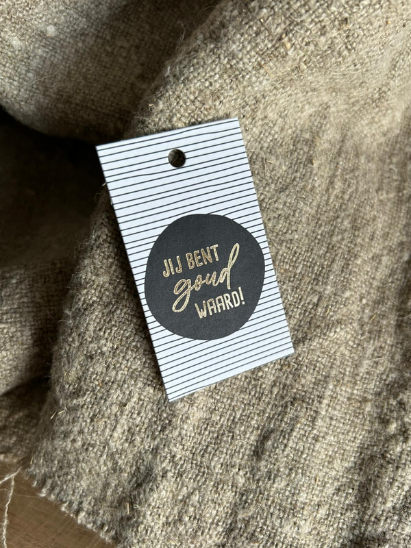 Cadeaulabel - Jij bent goud waard - 40x70mm