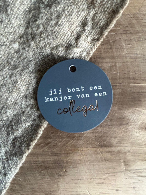 Cadeaulabel - Jij bent een kanjer van een collega - D60mm
