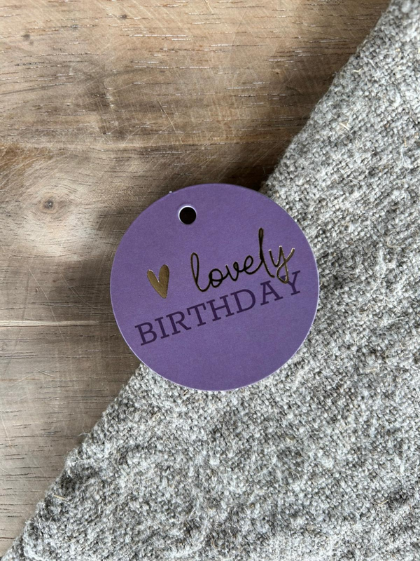 Cadeaulabel - Lovely Birthday - D60mm
