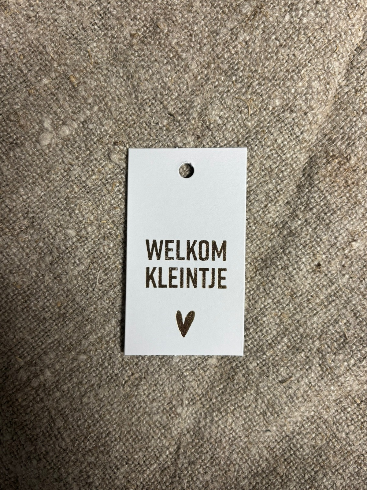 Cadeaulabel - welkom kleintje