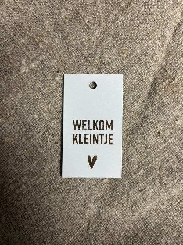 Cadeaulabel - welkom kleintje