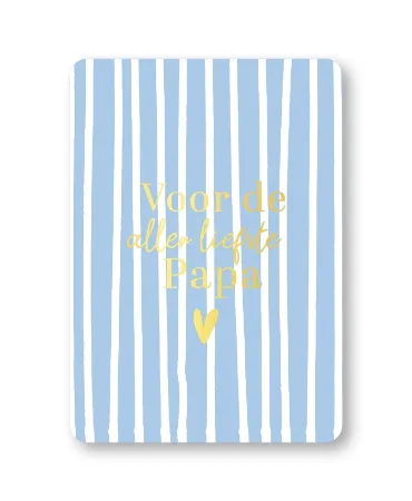 A6 kaart - Voor de allerliefste papa - blauw/wit