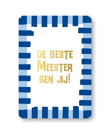 A6 kaart - De beste meester ben jij - blauw