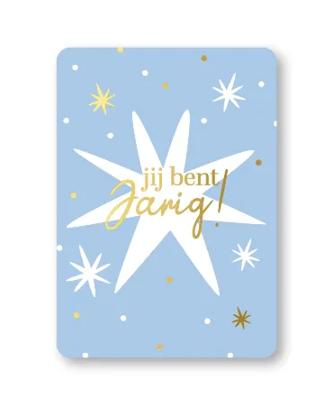 A6 kaart - Jij bent jarig! - blauw