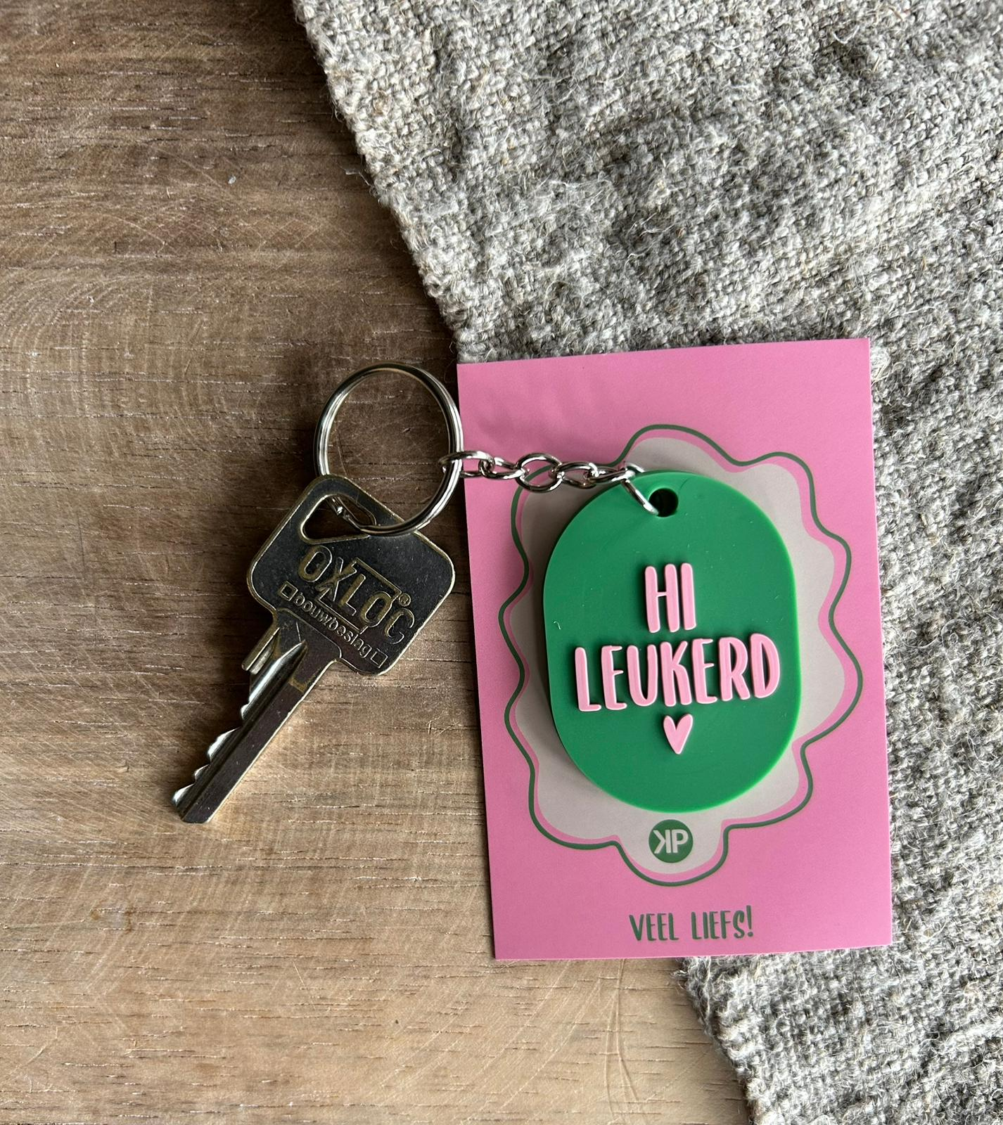 Sleutelhanger ovaal 50x36mm - Hi leukerd