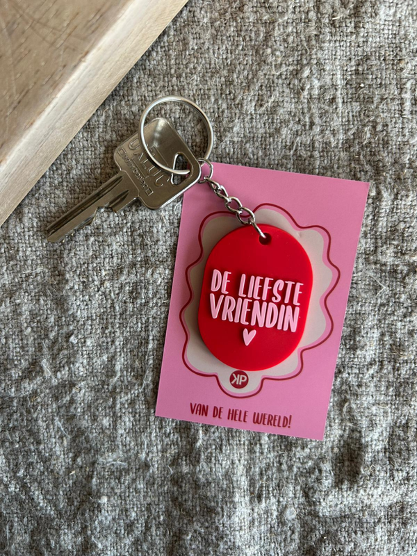 Sleutelhanger ovaal 50x36mm - De liefste vriendin