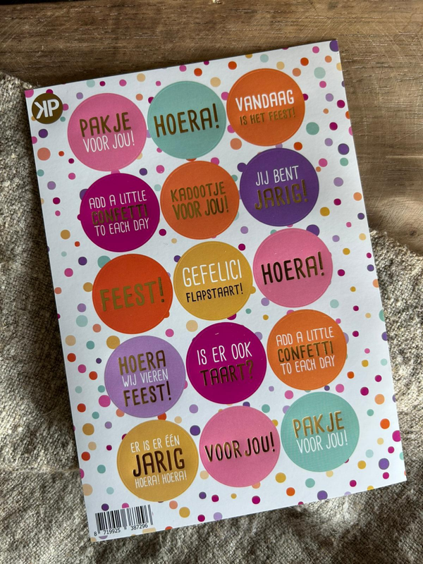 Stickervel - confettie