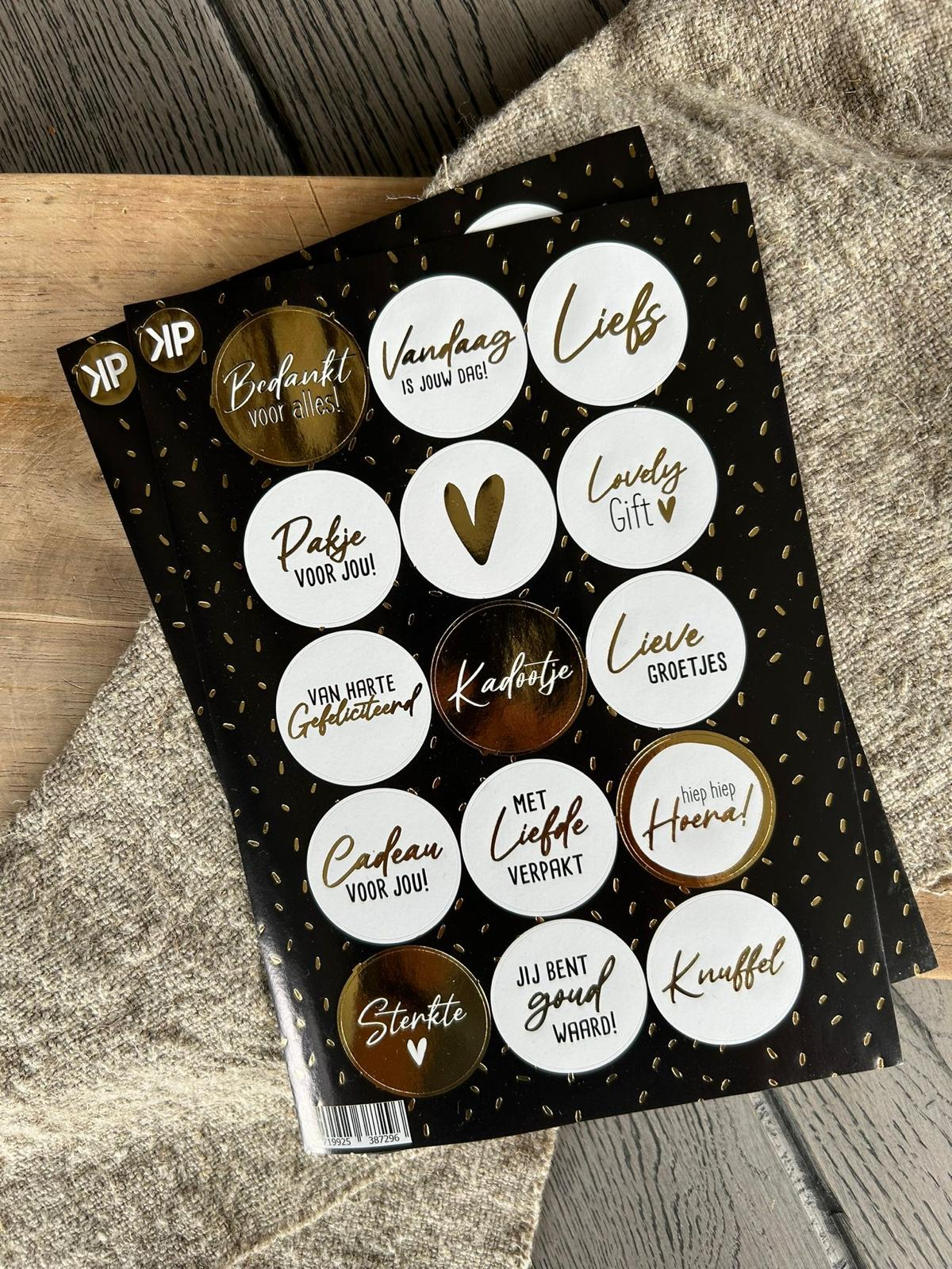 Stickervel - Zwart/goud