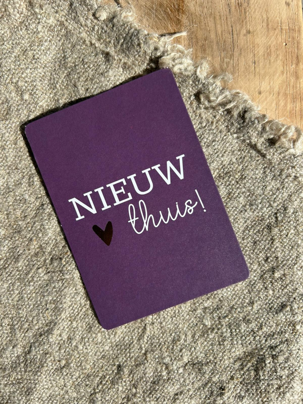 Cadeaukaartje A7 - Nieuw thuis!