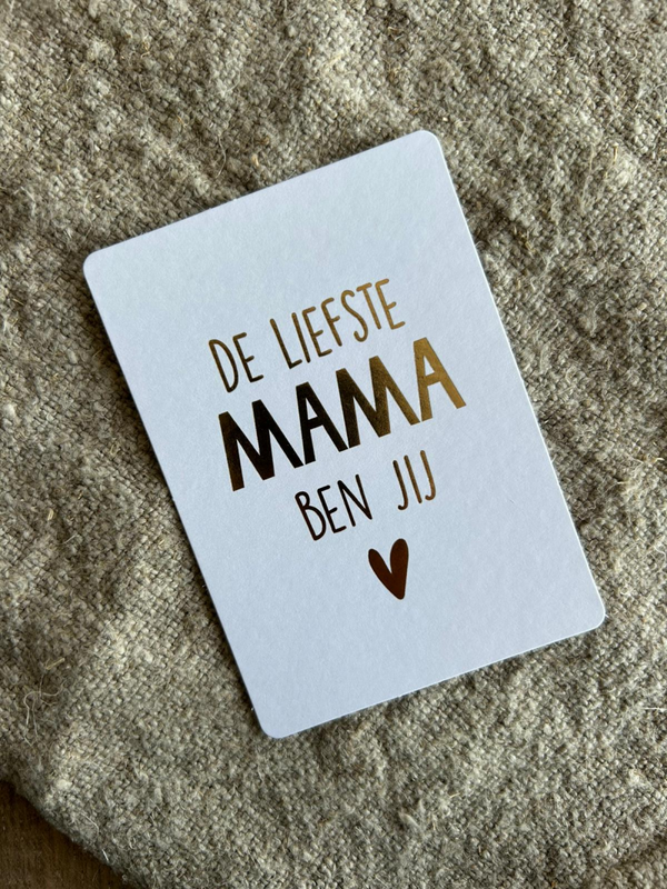 Cadeaukaartje A7 - De liefste mama ben jij!