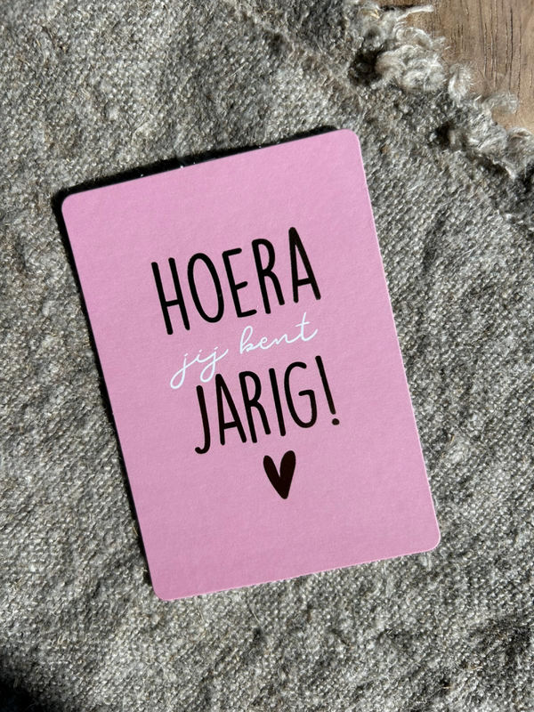 Cadeaukaartje A7- Hoera jij bent jarig!