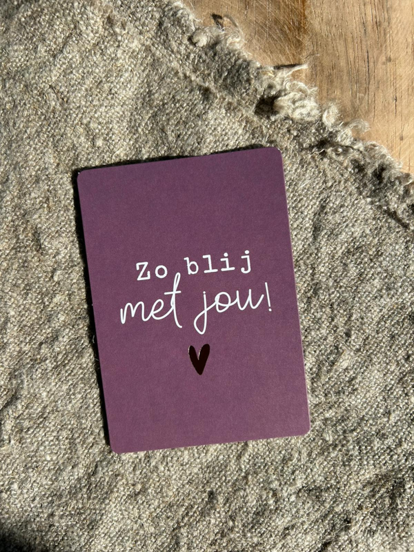 Cadeaukaartje A7 - Zo blij met jou!