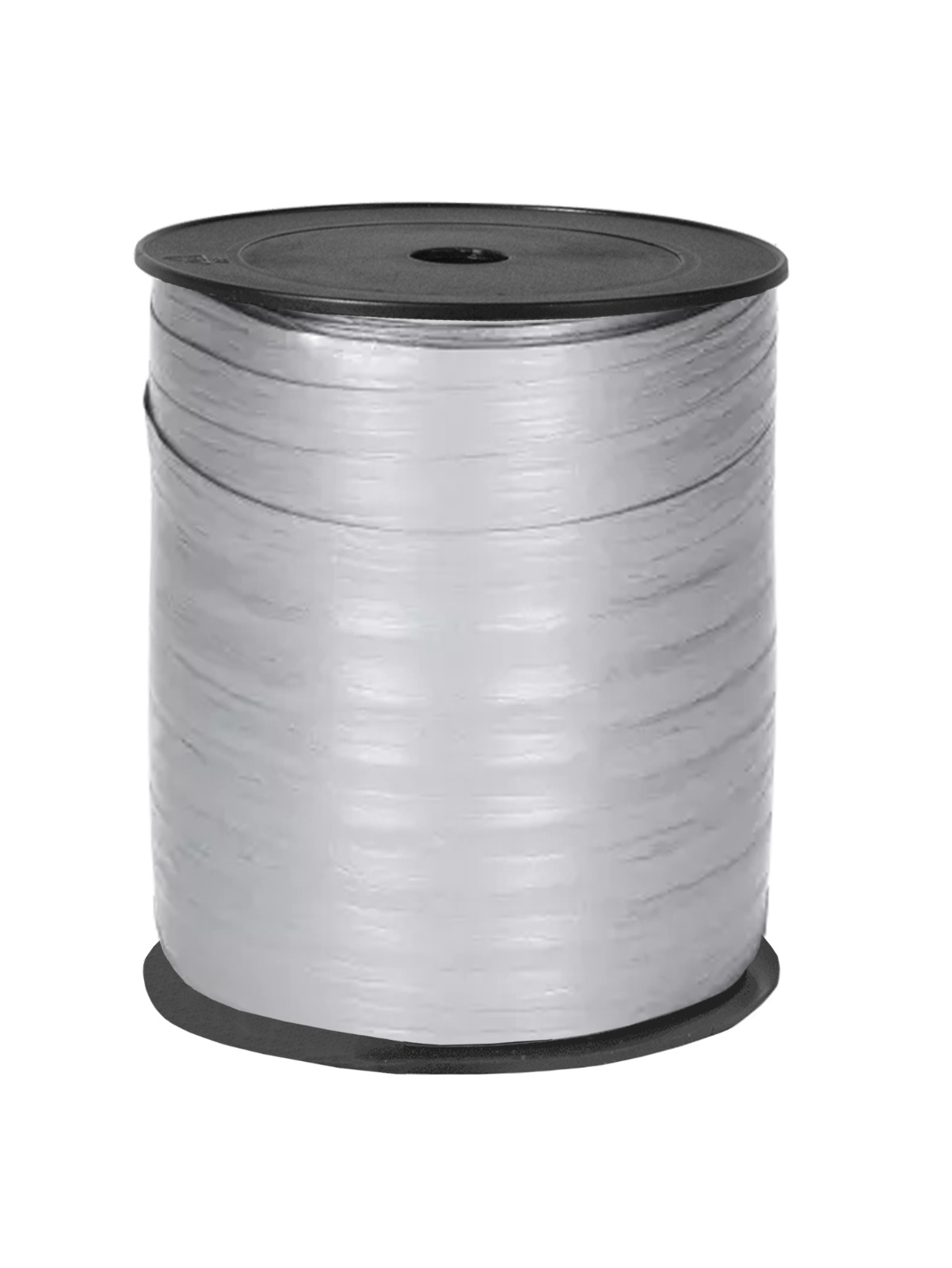 Krullint paperlook tweezijdig 10mm x rol 10 mtr -  Zilver
