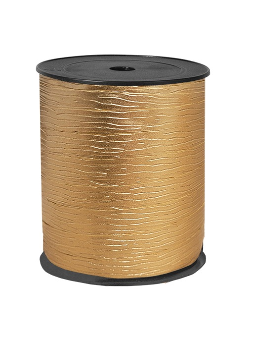 Krullint paperlook tweezijdig 10mm - Goud