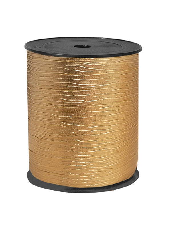 Krullint paperlook tweezijdig 10mm - Goud