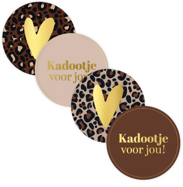 Stickers (10st) - Kadootje voor jou/hart