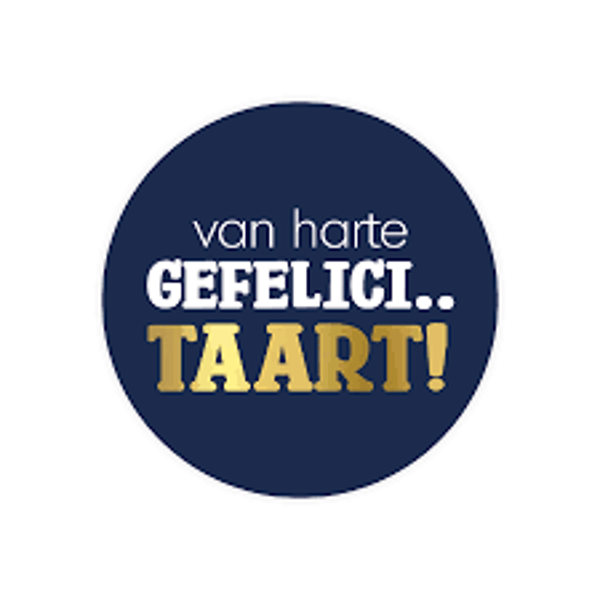 Stickers (10st) - Van harte gefeliciTAART