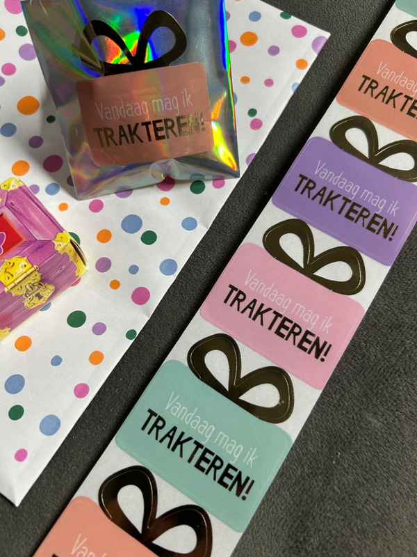 Stickers (10st) - Vandaag mag ik trakteren