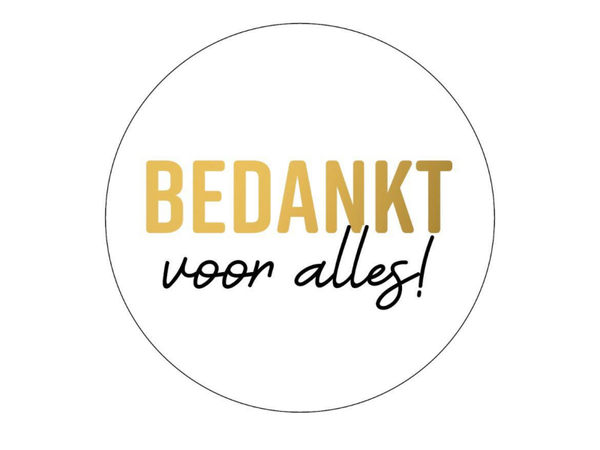 Stickers (10st) - Bedankt voor alles!