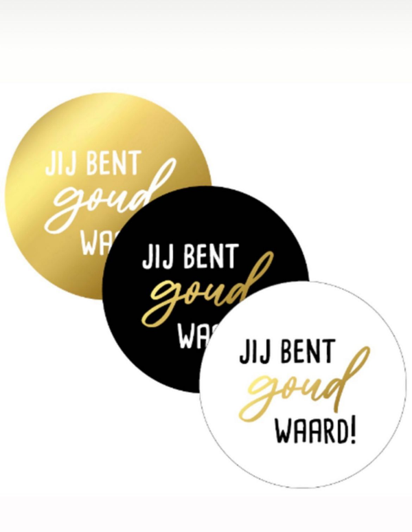 Stickers (10st) - Jij bent goud waard!
