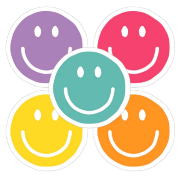 Stickers (10st) - Smiley  - gekleurd