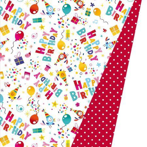 Cadeaupapier - happy birthday cadeautjes - 200x70