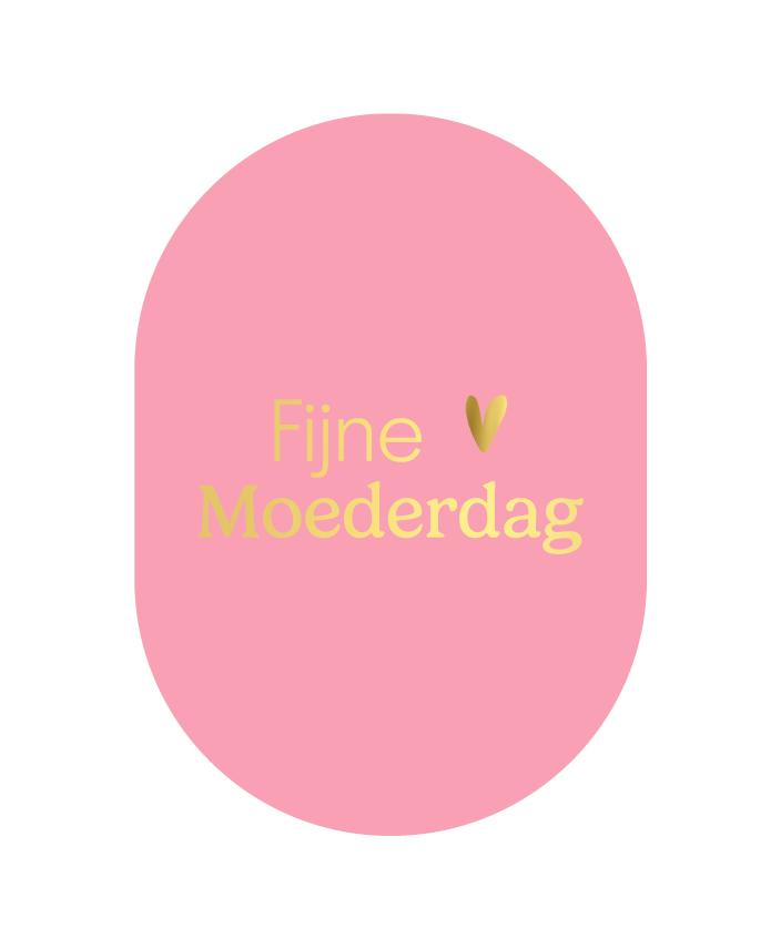 A6 kaart - fijne moederdag -  roze