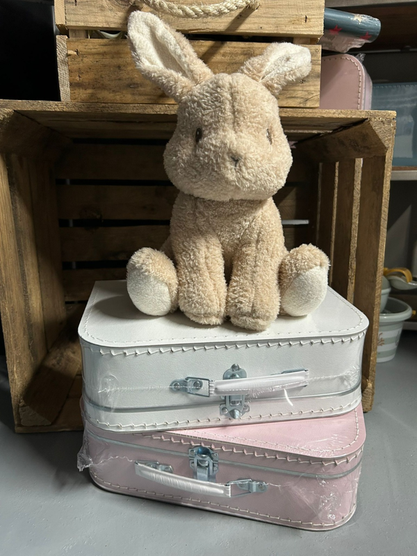 Koffertjes wit 30cm - gepersonaliseerd