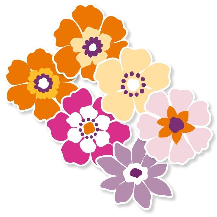 Stickers (10st) Bloemen