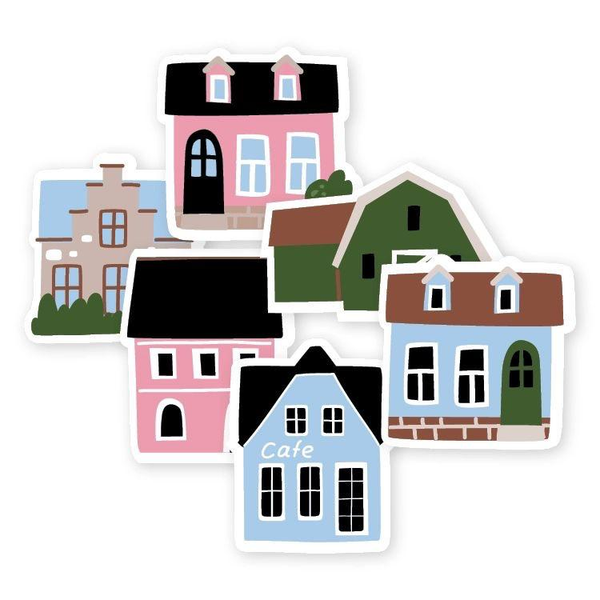 Stickers (10st) Little houses