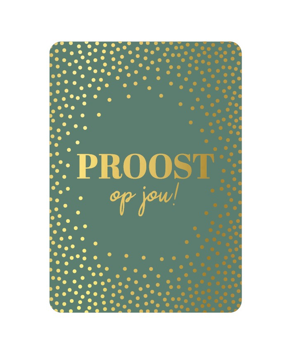 A6 kaart- Proost op jou - groen