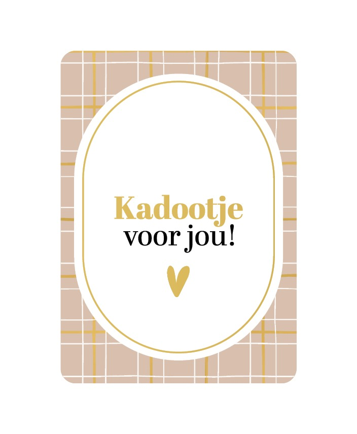A6 kaart - Kadootje voor jou - hartje