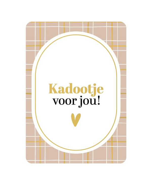 A6 kaart - Kadootje voor jou - hartje