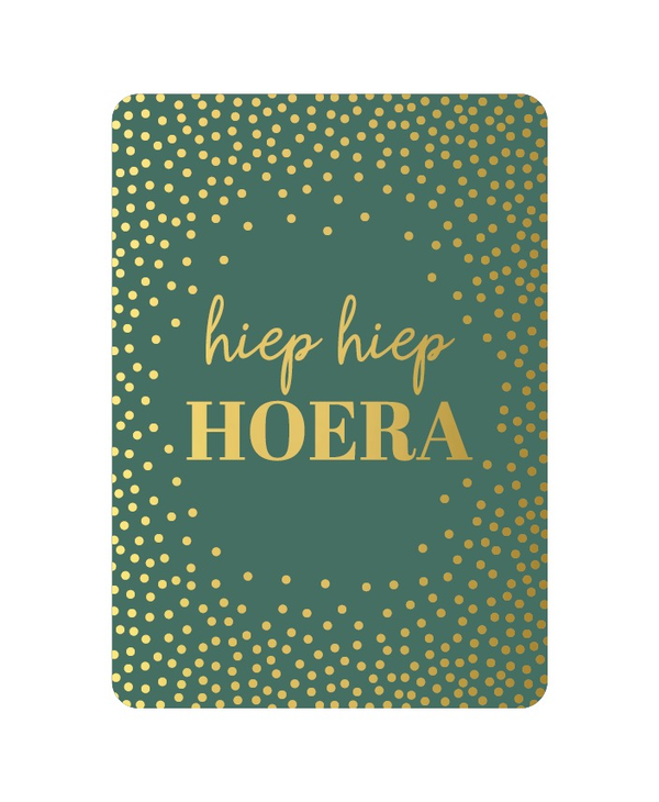 A6 kaart - hiep hiep HOERA