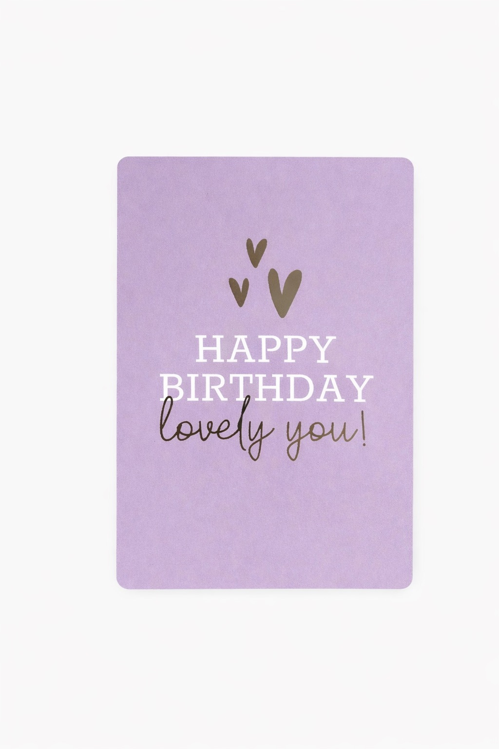 A6 kaart -  Happy Birthday lovely you - paars