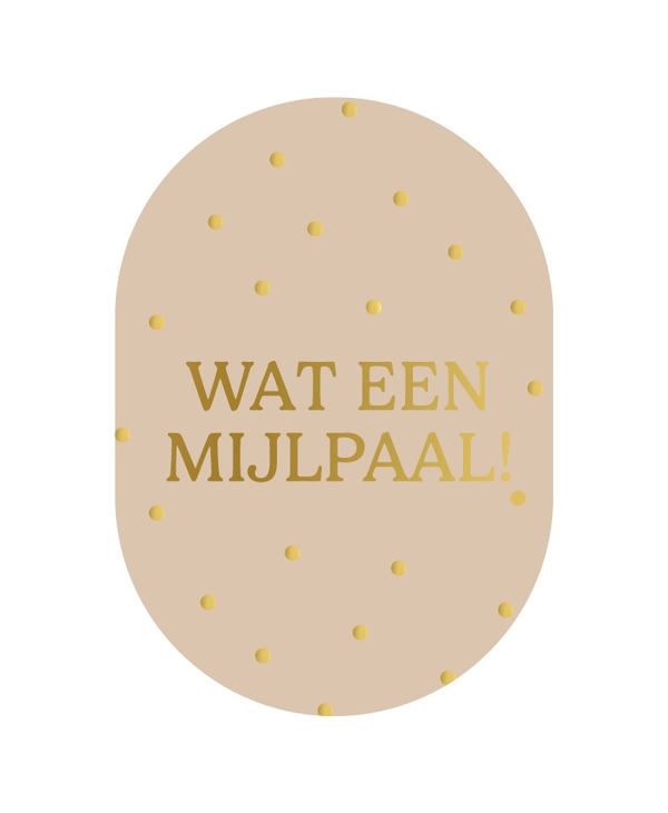 A6 kaart - Wat een mijlpaal