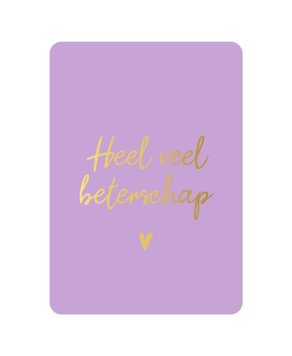 A6 kaart- Heel veel beterschap - hartje
